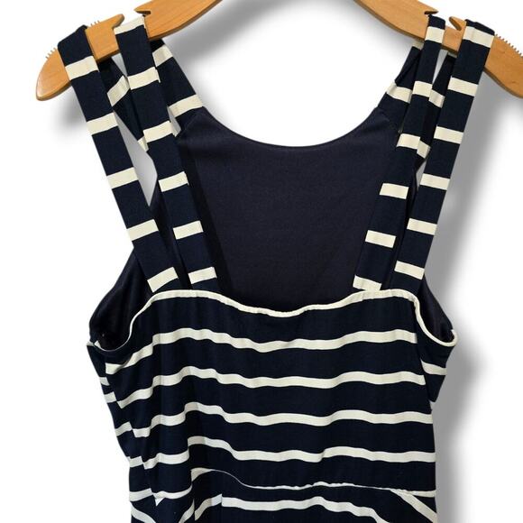 iZ Byer Women’s Navy & White Striped Fit & Flare Sleeveless Dress – Size XL - Picture 4 of 8